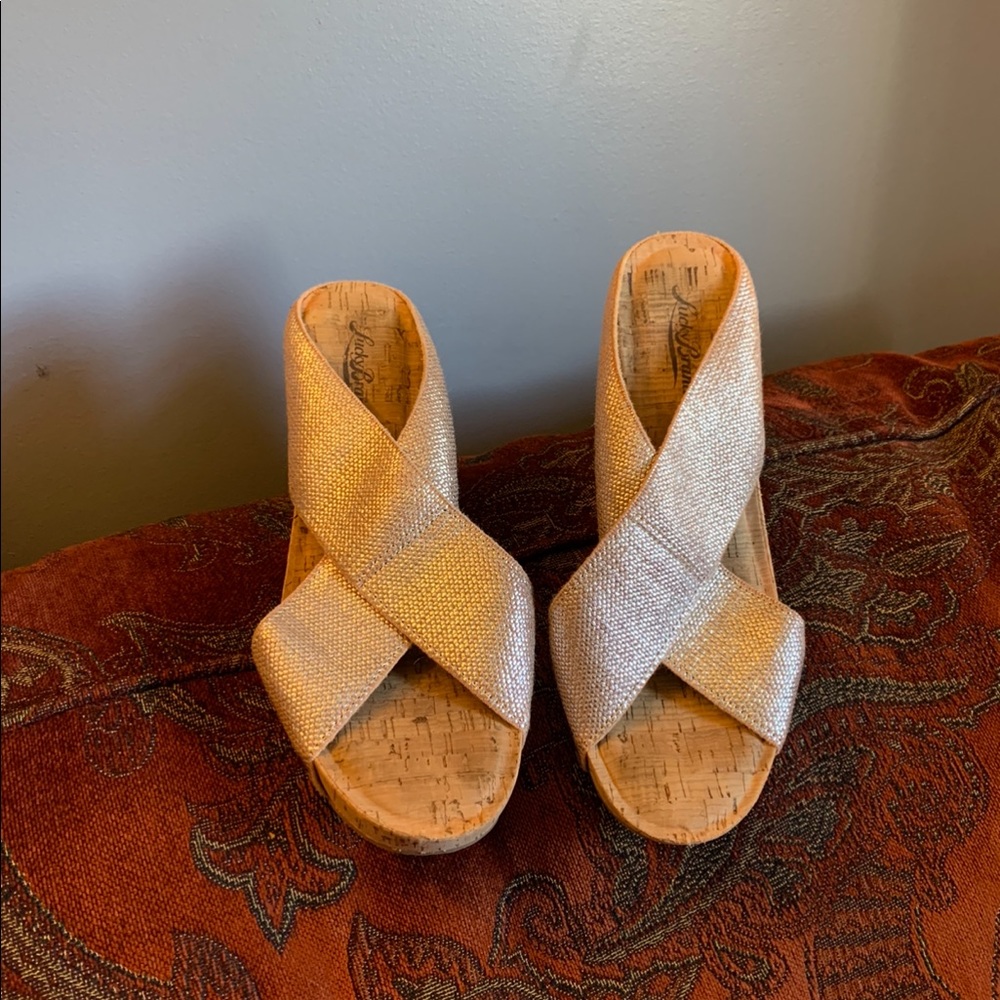 Lucky Brand Cork Miller 2 Platform Wedges